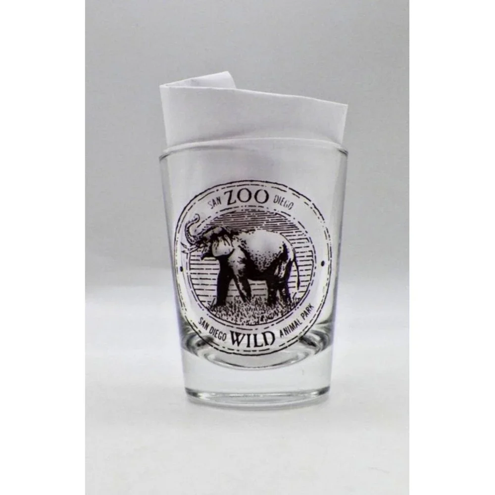 Vintage San Diego Zoo & Wild Animal Park Shot Glass Souvenir